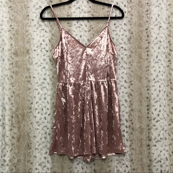 Velvet Babydoll Romper - Picture 2 of 6